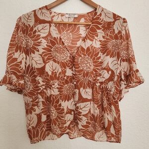 Floral Rust Women's Top
